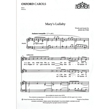 Mary's LullabySSAA