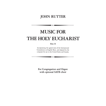 Music for the Holy Eucharist Rite IIVocal score