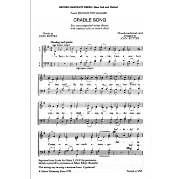 Cradle songVocal score