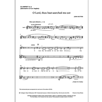 O Lord, thou hast searched me out