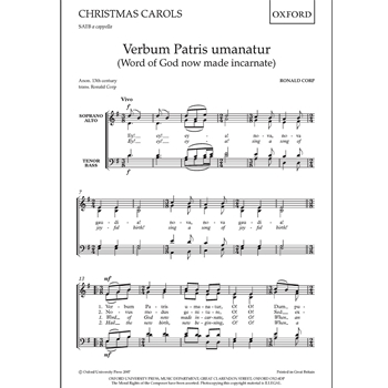 Verbum Patris umanatur (Word of God now made incarnate)