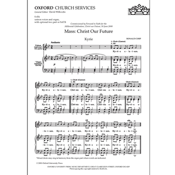 Mass: Christ our futureVocal score