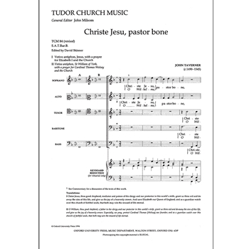 Christe Jesu, pastor boneVocal score