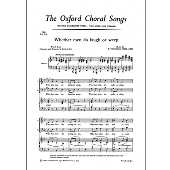 Whether men do laugh or weep