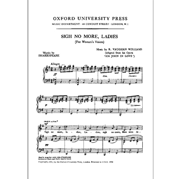 Sigh No More, Ladiesfrom 'In Windsor Forest'