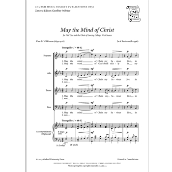 May the Mind of ChristVocal score