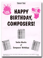 Happy Birthday Composers! by Wallace and Rathnau for Pak (12 Months Of Birthda)