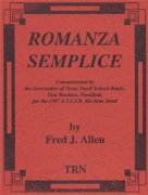 Romanza Semplice by Allen Fred J for Concert Band