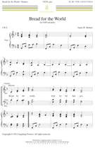 Bread For The World by Shubert James for SATB
