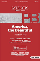 America The Beautiful W/freedom's Song by Ward Samuel A - Duren Cliff - for SATB