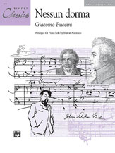 Nessun Dorma by Puccini Giacomo - Aaronson Sharon - for Piano