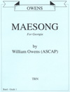 Maesong by Owens William for Concert Band