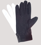 Gloves (White/velcro) - Large - Velcro/dots for Accessorie