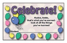 Punch-out Progress Cards--Celebrate for Awards