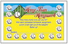 Punch-out Progress Cards--Home Run Homework for Awards