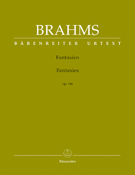 Fantasies Opus 116 by Brahms Johannes for Piano