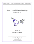 Jesu Joy Of Man's Desiring by Bach Johann Sebastian - Gross William - for Handbells