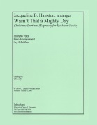 Wasn't That A Mighty Day by Spiritual - Hairston Jacqueline - for High Voice and Piano