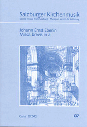 Missa Brevis In A by Eberlin Johann Ernst for Full Score