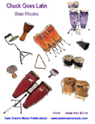Chuck Goes Latin by Rhodes Brian for Concert Band