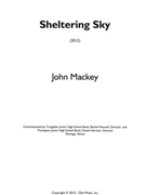 Sheltering Sky by Mackey John for Concert Band