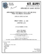 Get Happy by Arlen Harold - Nestico Sammy - for Big Band with Vocal