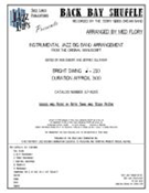 Back Bay Shuffle by Shaw Artie - Flory Med - for Jazz Ensemble
