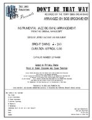 Don't Be That Way by Goodman Benny - Brookmeyer Bob - for Jazz Ensemble