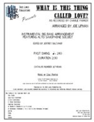 What Is This Thing Called Love by Porter Cole - Lipman Joe - for Jazz Ensemble