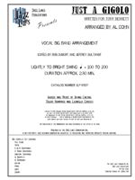 Just A Gigolo by Caesar Brammer and Casucci - Cohn Al - Tony Bennett for Big Band with Vocal