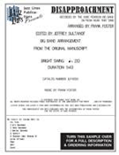 Disapproachment by Foster Frank for Jazz Ensemble