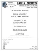 Lonely Moments by Williams Mary Lou for Jazz Ensemble