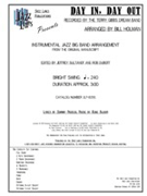 Day In Day Out by Bloom and Mercer - Holman Bill - for Jazz Ensemble