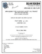 Bloomdido by Parker Charlie - Flory Med - for Sax Quintet