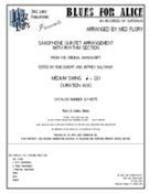 Blues For Alice by Parker Charlie - Flory Med - for Sax Quintet