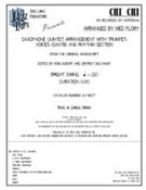 Chi Chi by Parker Charlie - Flory Med - for Sax Quintet