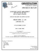 Confirmation by Parker Charlie - Flory Med - for Sax Quintet