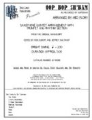 Oop Bop Sh'Bam by Gillespie and Fuller - Flory Med - for Sax Quintet