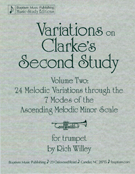 Variations On Clarke's Second Study V2 by Willey Rich for Trumpet (Vol 2)