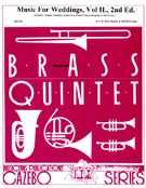 Music For Weddings Volume 2 2nd Edition by - Battles and Holcombe - for Brass Quintet