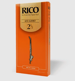 Reed--alto Clar Rico Regular - Strength 2 1/2 - Single for Alto Clarinet Reed