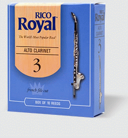 Reed--alto Clar Rico Royal - Strength 3 - Single for Alto Clarinet Reed