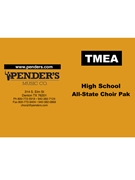 Texas TMEA All State Choir Packet Complete Large School 2023-2024