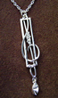 Necklace--g Clef/rectangle Silver Plated for Gift Item (G Clef - )