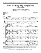 Give the King Thy Judgments by Pesci Frank for SATB a cappella