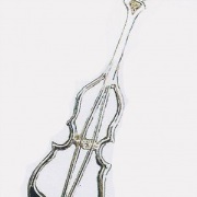 Necklace--violin/silver Plated for Gift Item (Violin)