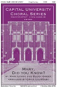 Mary Did You Know by - Courtney Craig - for SATB and Piano