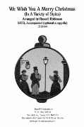 We Wish You a Merry Christmas by Traditional English - Robinson Russell L - for SATB and Piano