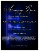 Amazing Grace by - Patrick Glenn Harper - for Brass Sextet