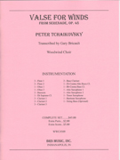 Valse for Winds by Tchaikovsky Pyotr Ilyich - Bricault Gary - for Woodwind Choir